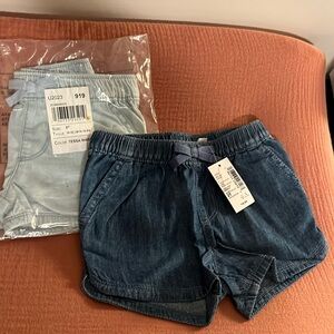 2 pack Chambray Pull-on Shorts